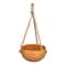 Hello Honey® 9.5" Terra Cotta Hanging Stoneware Planter with Cotton Hanger